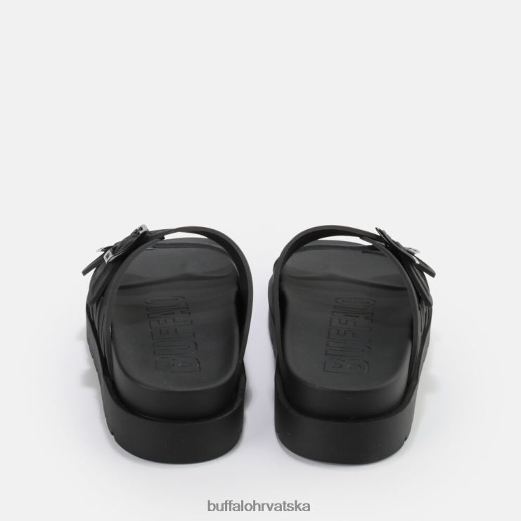 crno Buffalo eve sol sandale s platformom veganske |slajdova TDD6T248